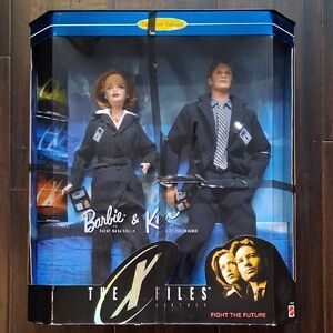 Barbie & Ken X-Files Collector Set with Black and Blue Outfits NRFB